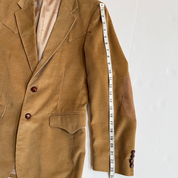 Farah Texas  Jacket Men's Tan Corduroy Western Blazer Size 36R - Picture 10 of 13